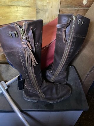 Botas altas de cuero para equitación/caza