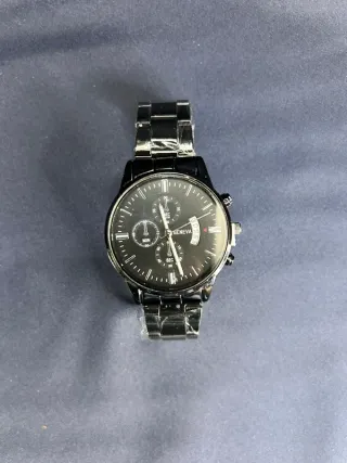 Orologio Geneva Total Black Quarzo Uomo Donna