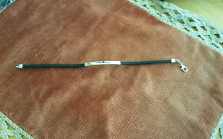 Bracciale vintage in argento e caucciù nero