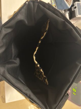 Mochila hecha a mano con estampado de lunares