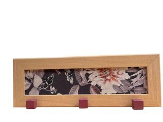 Perchero madera y tela restaurado