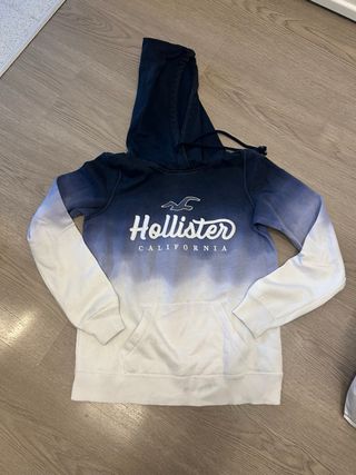 Sudadera Hollister Degradado Azul Blanco