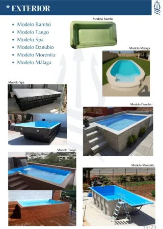 Piscinas de poliéster para poner sobre el suelo