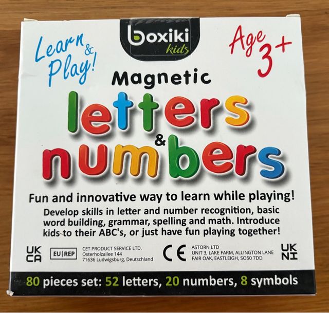 Conjunto de Letras y Números Magnéticos