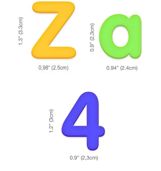 Conjunto de Letras y Números Magnéticos