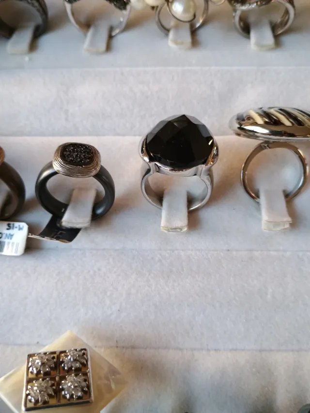 Sortija Acero y Piedra Onix Negra