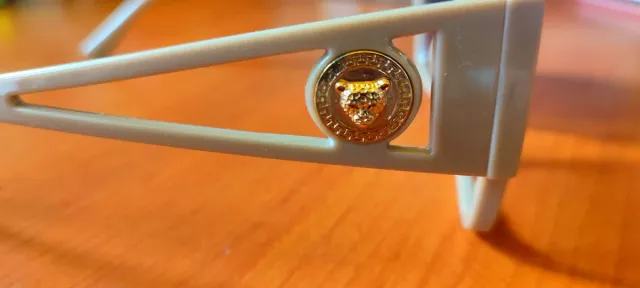 Gafas de sol retro patilla ancha beige y doradas