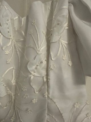 Abito da sposa vintage bianco maniche a sbuffo