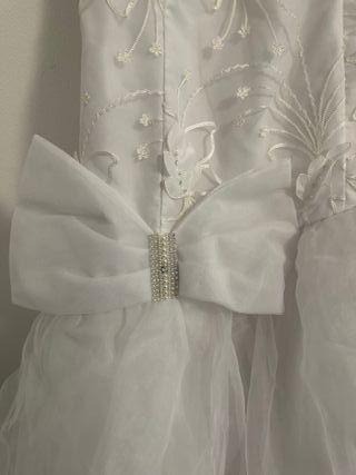 Abito da sposa vintage bianco maniche a sbuffo