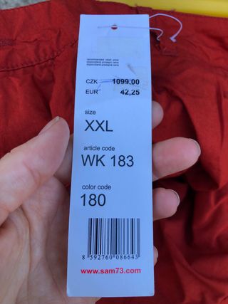 Pantaloni SAM outdoor/trekking arancio XXL