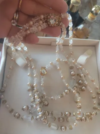 Conjunto Vintage Joyas Cristal Mujer