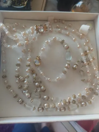 Conjunto Vintage Joyas Cristal Mujer