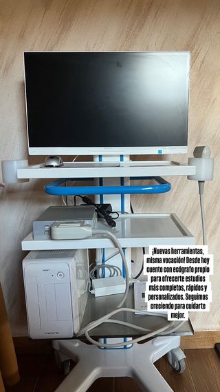 Equipo de imagen con sonda lineal y carrito – idea