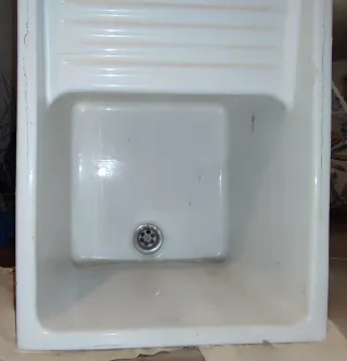 Pila lavadero fregadero blanco