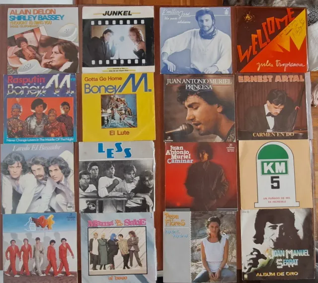 Lote Vinilos Singles Antiguos Varios Artistas
