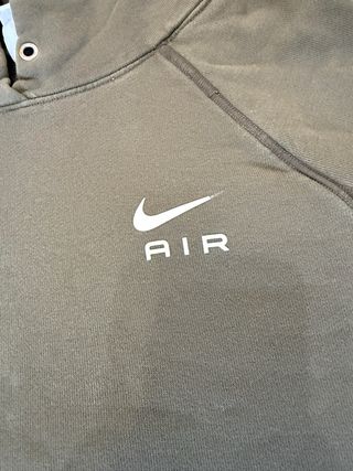 Sudadera Nike Air verde caqui unisex, talla S.