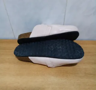 Zuecos piel rosa palo