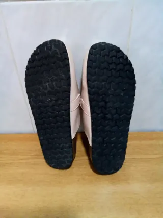 Zuecos piel rosa palo