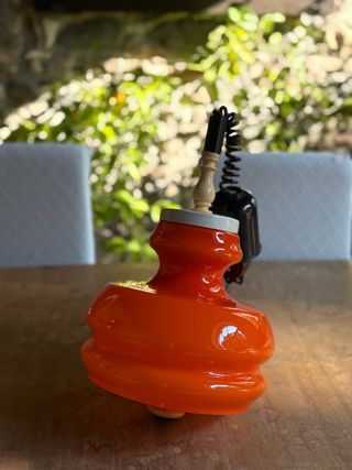 Lampadario Vetro Arancione Vintage Anni '60