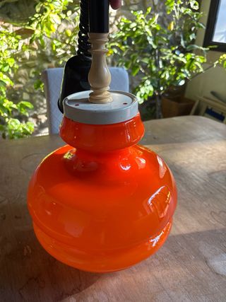 Lampadario Vetro Arancione Vintage Anni '60