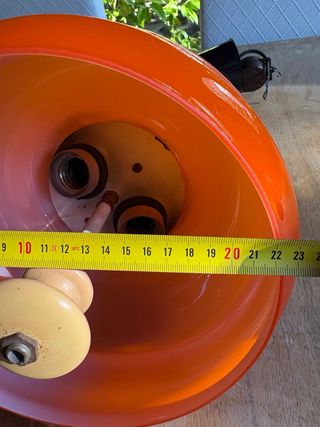 Lampadario Vetro Arancione Vintage Anni '60