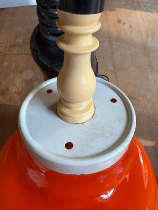 Lampadario Vetro Arancione Vintage Anni '60