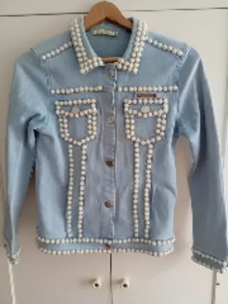 Cazadora vintage John Galliano perlas