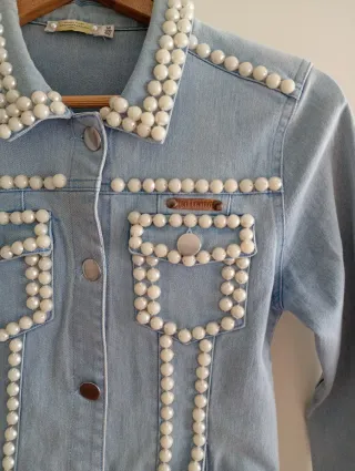 Cazadora vintage John Galliano perlas