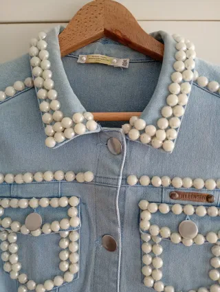 Cazadora vintage John Galliano perlas