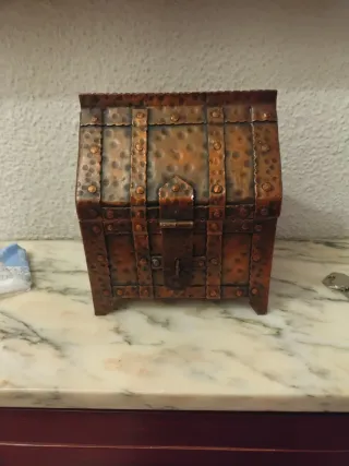 Caja joyero bronce vintage años 50