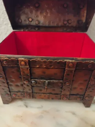 Caja joyero bronce vintage años 50