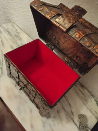 Caja joyero bronce vintage años 50