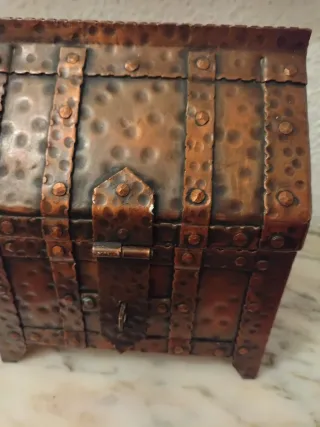 Caja joyero bronce vintage años 50