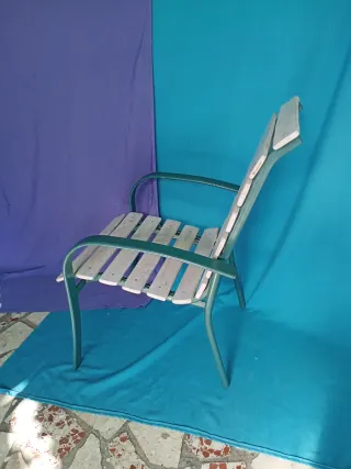 Silla rústica madera y metal