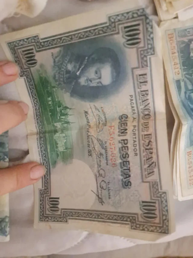 Banconote e monete peseta Spagna repubblica