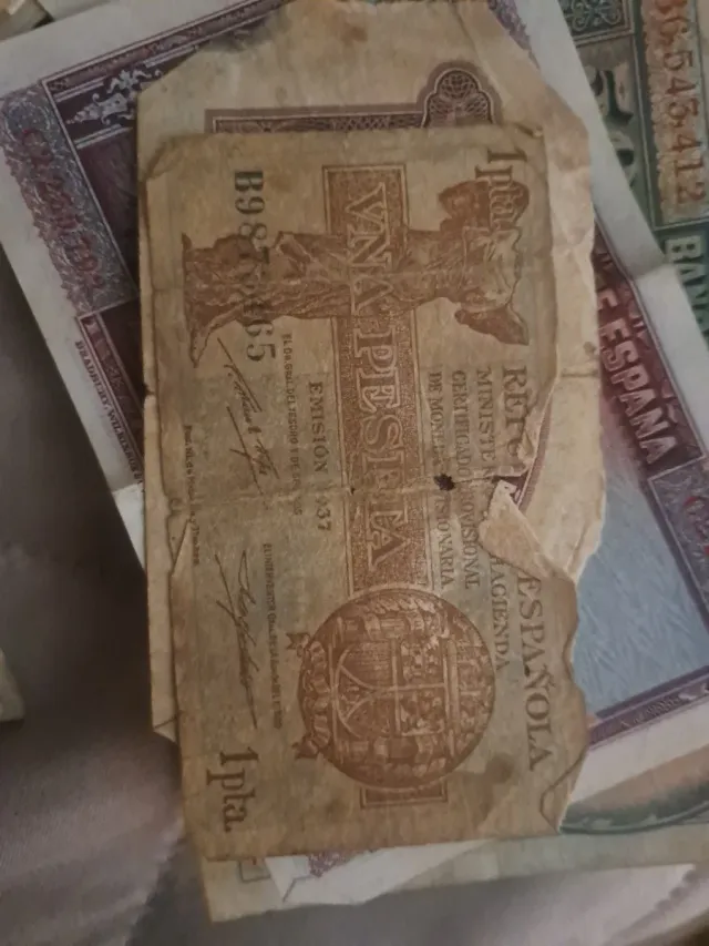 Banconote e monete peseta Spagna repubblica