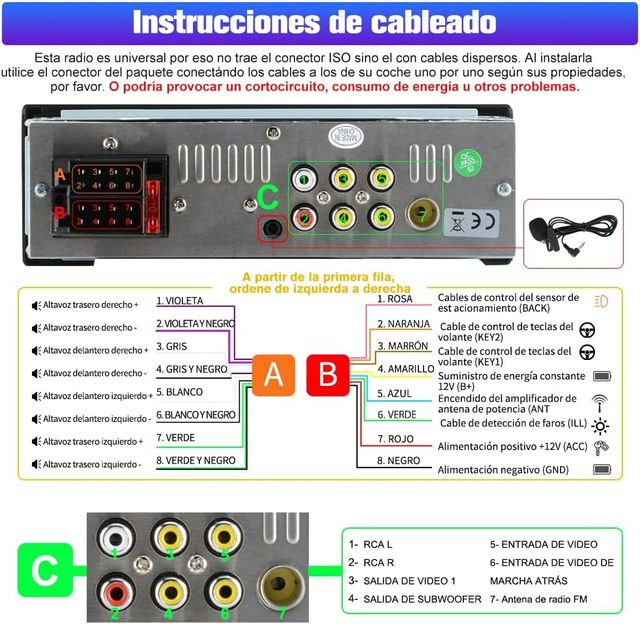 NUEVO - Radio Coche 1 DIN Pantalla Táctil