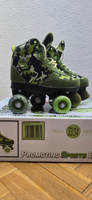 Patines 4 Ruedas Camuflaje Talla 33/34