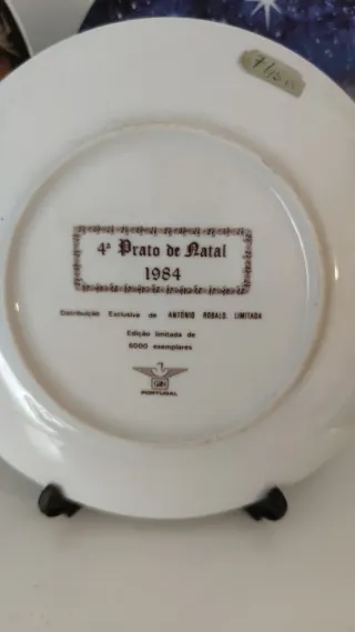 2 Piatti di Porcellana Natalizia Portoghese