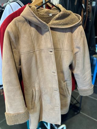 Abrigo de invierno beige/gris