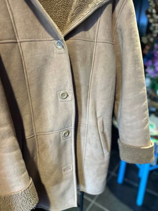 Abrigo de invierno beige/gris