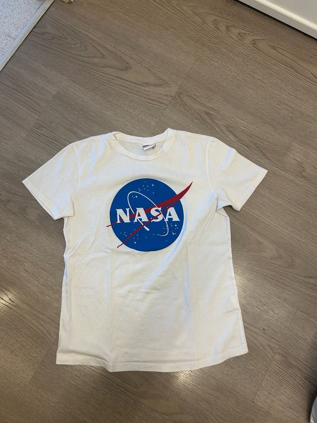 Camiseta NASA unisex blanca talla única