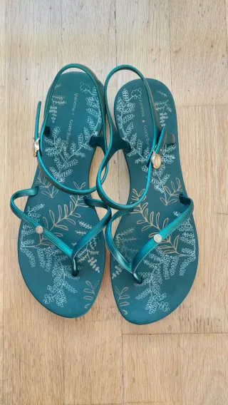 Sandalias Ipanema Mujer Verde y Dorado
