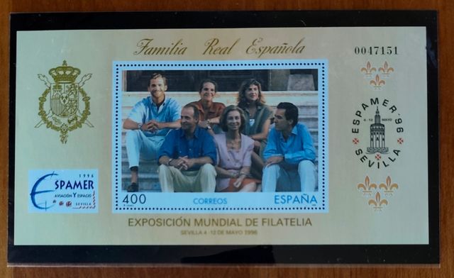 Foglio Blocco Famiglia Reale Spagnola 1996