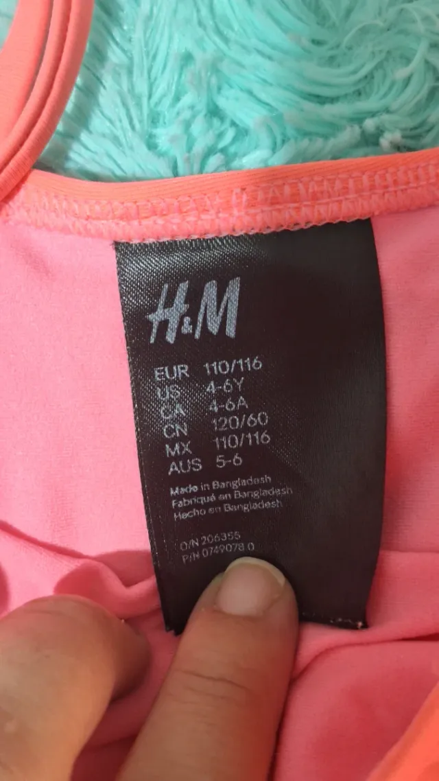 Bañador infantil naranja con volantes 4/6 años