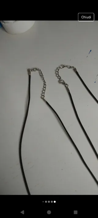 2 collane a cuore con scritta in acciaio