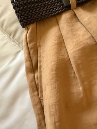 Bermudas Zara Talla M Cinturón Madera