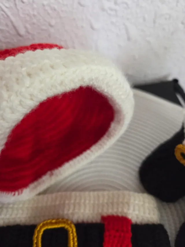 Conjunto Papá Noel bebé crochet