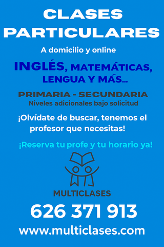 Clases particulares a domicilio y online.