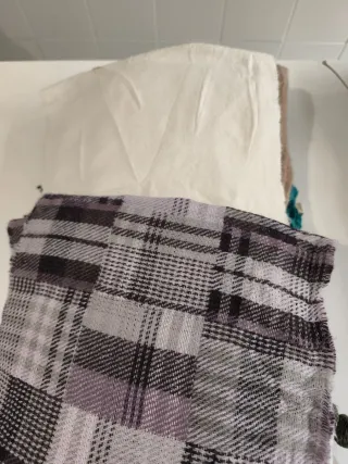 Lote 8 bufandas señora gris y morado